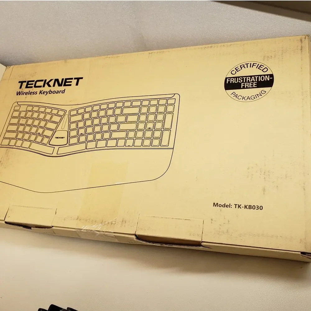 TECKNET Wireless Ergonomic Rechargeable Keyboard (Model TK-KB030)
